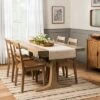 Pedestal Wood Dining Table - Natural - Hearth & Hand™ With Magnolia -Living Room Furniture Store GUEST fc6e274e 0696 43d6 8a73 c5e00e65ba98