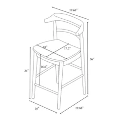 Kaysville Curved Back Wood Counter Height Barstool - Threshold™ Designed With Studio McGee -Living Room Furniture Store GUEST fd10f3f7 c840 492c 99c3 22fe1ea36f2d